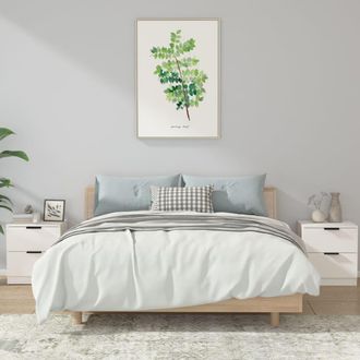 Berkfield Home Bedside Cabinets 2 pcs White Engineered Wood
