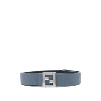 Fendi FF Buckle Grained Leather Belt