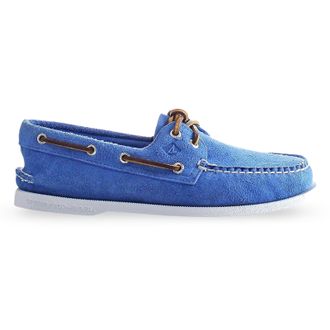 Sperry Top-Sider Authentic Original 2-Eye Suede Mens Boat Shoes - Blue - Size:UK 10.5