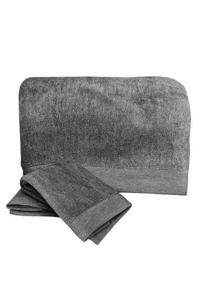BedVoyage Melange Viscose Cotton Blend Odor & Mildew Resistant Bath Sheet & Hand Towel Set in Charcoal at Nordstrom