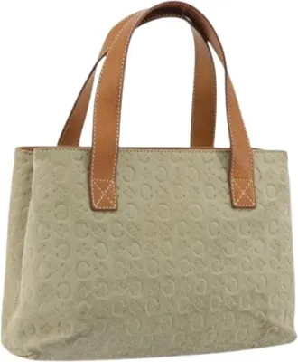Celine Pre-owned Vintage Suede Hand Bag - Dames - Vintage Shopper - Beige - ONE Size - Leer - Vintage
