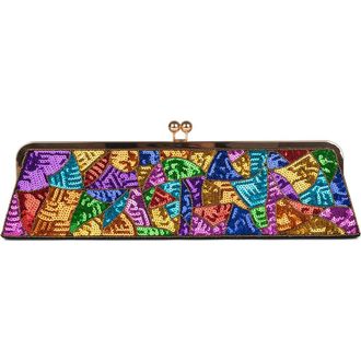 Jeffrey Campbell Marguerite Multicolor Sequin Clutch in Rainbow Multi at Nordstrom