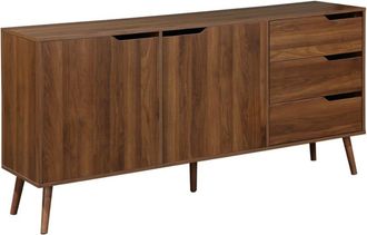 Sweeek Aparador estilo escandinavo con 2 puertas, 160cm, decoraci&oacute;n en madera