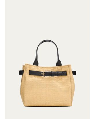 Tom Ford Audrey Small Raffia Top-Handle Bag