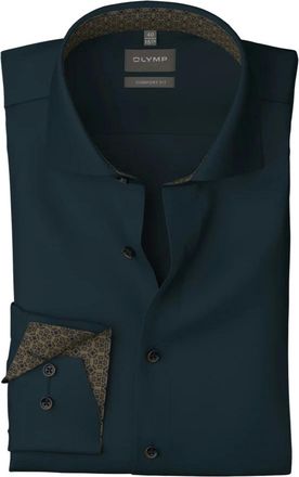 Olymp Olymp, Heren, Overhemden, Blauw, Maat: L Katoen
