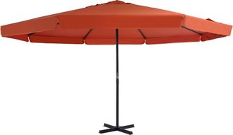 vidaXL Sombrilla De Jard&iacute;n Con Palo De Aluminio 500 Cm Terracota Vidaxl