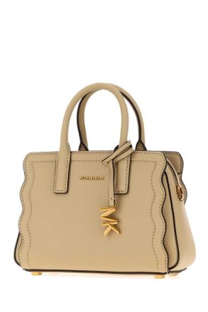 Michael Kors Womens Beige Leather Leila Handbag Khaki Borse A Mano Bag