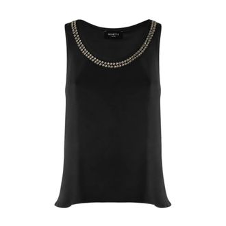 Nenette Sleeveless Tops, female, Black, Size: XL Sleeveless Top