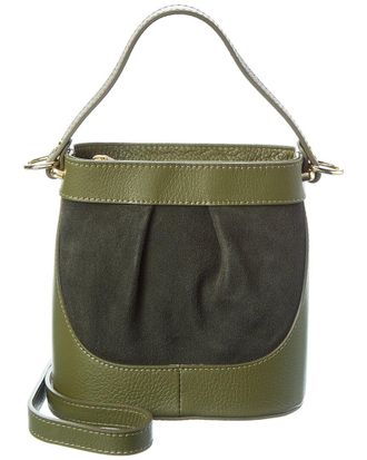 Persaman New York Suede And Leather Bucket Bag