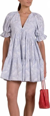 Elan Perfect In Style Dress In Blue/white