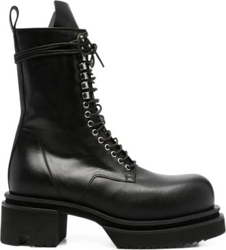 Rick Owens Lace Up Bogun - Heren - Veterlaarzen - Zwart - 44 EU - Leer - Schoenen