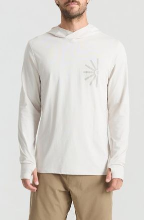 Roark Venture Lightweight UPF 50+ Hoodie in Off White at Nordstrom, Size Xx-Large