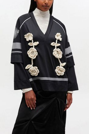 Ganni Black League Long-sleeve - Size XXS/XS