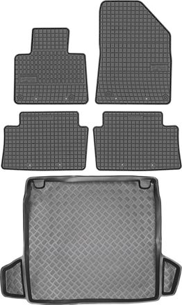 OEM Juego De Alfombrillas De Goma Para Coche Y Alfombrilla Para Maletero Para Citro&euml;n C5 Ii Sed&aacute;n (2008-2017)