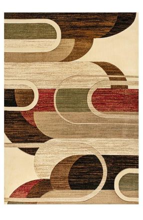 Jonathan Y Designs Tamara Retro Abstract Arches Area Rug in Cream/brown/red at Nordstrom, Size 5Ft 0In X 8Ft 0In