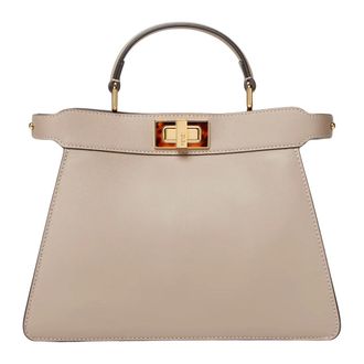 Fendi Handbags, female, Beige, ONE SIZE, Peekaboo ISeeU Small Bag