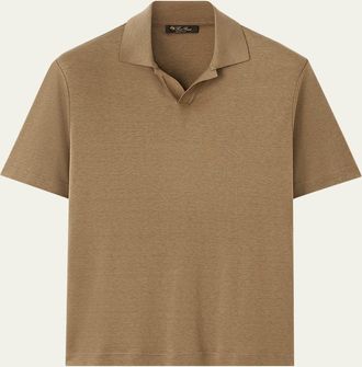 Loro Piana Mens Mazzorbo Silk and Cotton Polo Shirt