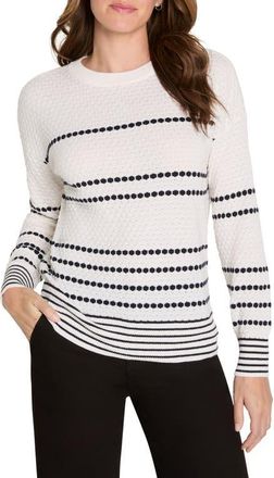 Nic+Zoe Circle Cotton & Cashmere Blend Sweater in Cream Multi at Nordstrom, Size Xx-Large