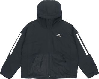 adidas (WMNS) adidas BTS 3-Stripes Hooded Winter Jacket Asia Sizing Black DZ1518