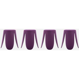 Sweeek Sweeek - Set di 4 sgabelli impilabili ecopelle