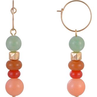 Rachel Roy Aventurine Linear Drop Earrings in Gold Multi at Nordstrom Rack