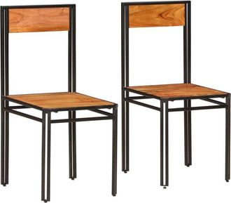 vidaXL Sillas De Comedor 2 Unidades Madera Maciza De Acacia Vidaxl
