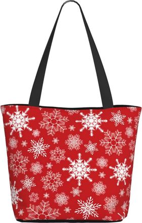 AOOEDM Christmas Snowflake Pattern Ladies Shopping Bag 13x11x7in.The Perfect ValentineS Day Gift.It Is The Best ValentineS Day Gift For Mom, Daughter, Wife,E