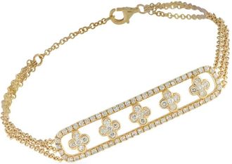Luxury Bazaar 14kt geelgouden armband met diamant