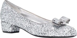 Ferragamo Glitter Detail Leather Pump