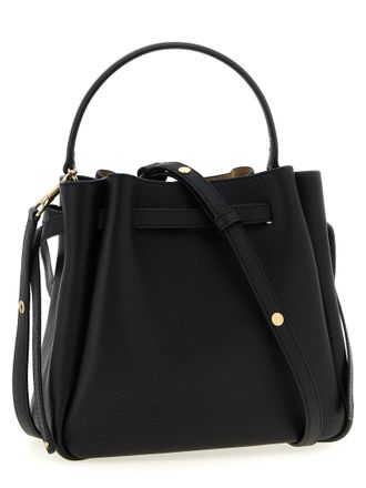 Tory Burch Womens Romy Bucket Bag Black Cow Leather