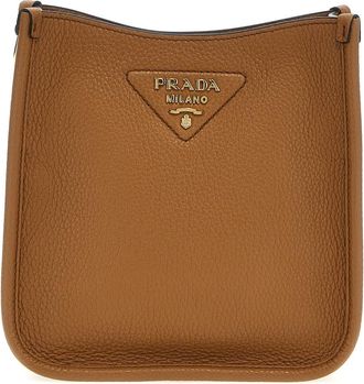 Prada Brown Logo Crossbody Bag