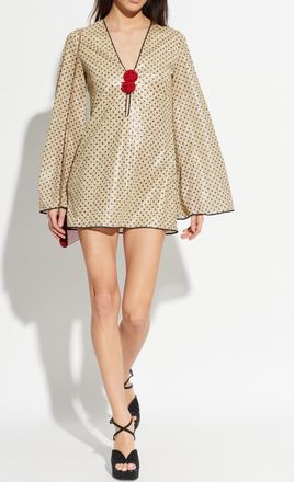 Os&eacute;ree Dress With Lurex Thread, Womens, Gold