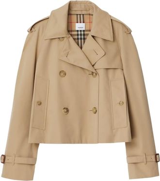 Burberry Trenchcoat met dubbele rij knopen - Beige