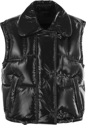 Fay Zwarte Donsvest Gewatteerde Rits - Dames - Bodywarmers - Zwart - M - Jassen