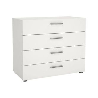 Dmora C&oacute;moda Dmora De Cuatro Cajones, Color Blanco, 70 X 75,7 X 40,26 Cm, Con Embalaje Reforzado