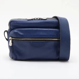 Louis Vuitton Cobalt Leather Messenger Bag Shoulder Bag (Pre-Owned)