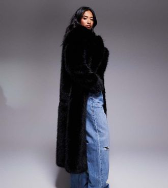 Forever New Cappotto in pelliccia sintetica nero-Marrone