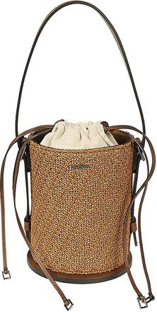 Max Mara Logo Plaque Drawstring Shoulder Bag Max Mara