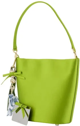 Self Portrait Womens Bucket Bag - Self Portrait Synthetic Green Handbags-Purses