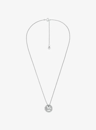 Michael Kors Pav&eacute; and Logo Charm Two-Tone Necklace