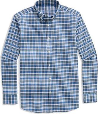Vineyard Vines Faraway Performance Cotton Blend Button-Down Shirt in Balsam at Nordstrom, Size Xx-Large