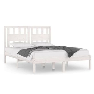 Berkfield Home Bed Frame White Solid Wood Pine 200x200 cm
