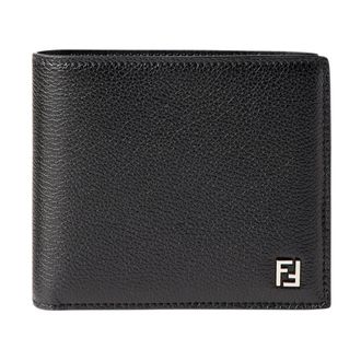 Fendi FF Portemonnee - Heren - Accessoires - Zwart - Maat: ONE Size Leer