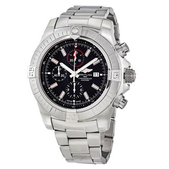 Breitling Pre-owned Breitling Super Avenger Chronograph Automatic Black Dial Mens Watch A13375101B1A1