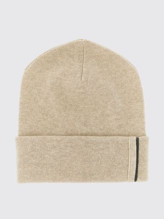 Brunello Cucinelli Cuffed Pure Cashmere Beanie with Monili Embellishment