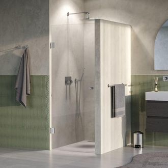 Marcel Breuer Void Carving Nisdeur - 60x200cm - draaideur - glascoating - omkeerbaar - helder glas - Geborsteld RVS PVD