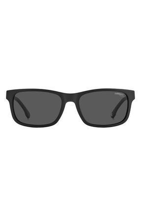 Carrera 57mm Rectangular Sunglasses in Black at Nordstrom