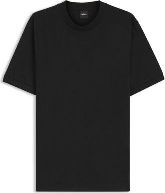 BOSS Regular-fit T-shirt in a mercerised cotton blend
