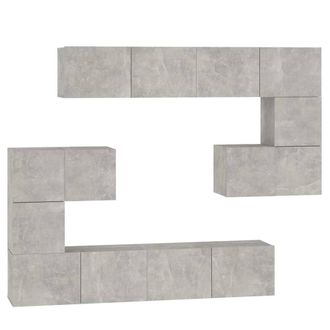 Berkfield Home Wall-mounted TV Cabinet Concrete Grey Engineered Wood