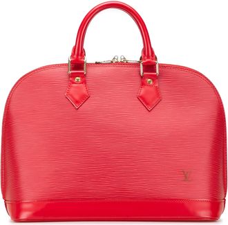Louis Vuitton Pre-owned Womens Alma Handbag Structured Dome - Poppy Leather - One Size